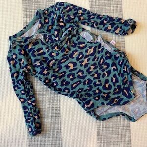 Posh Peanut 0-3 month leopard onesie